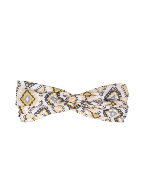 

Aditi Wasan White Color Printed Viscose Knot Design Headband