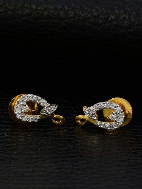 

Silgo Gold-Toned & White Gold-Plated Handcrafted Contemporary Stud Earrings