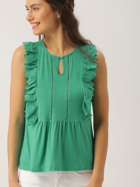 

DressBerry Women Green Top