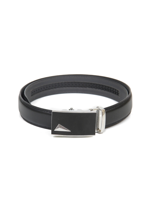

Calvadoss Men Black Textured No Holes Belt