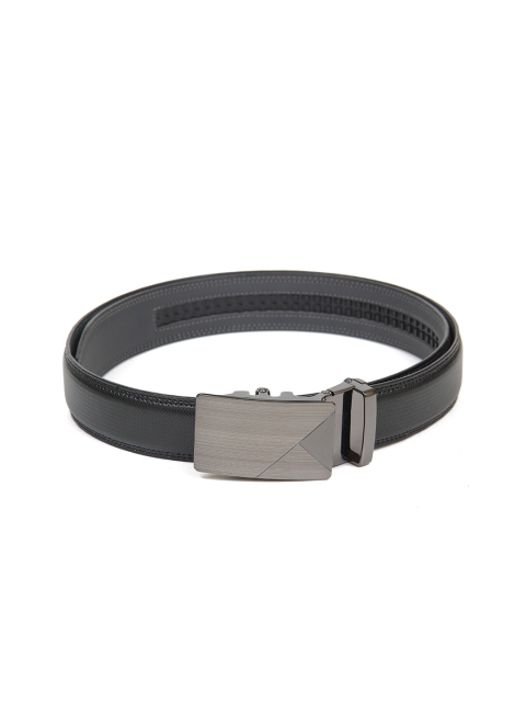 

Calvadoss Men Black Textured PU Casual Belt