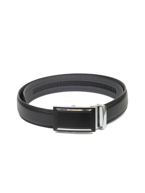 

Calvadoss Men Black Textured PU Belt