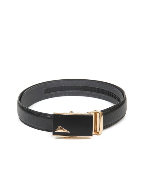 

Calvadoss Men Black Textured PU Casual Belt
