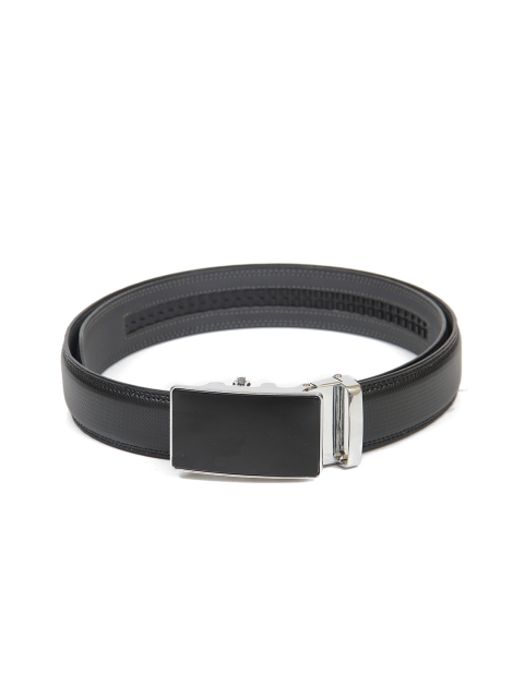 

Calvadoss Men Black Textured PU Belt