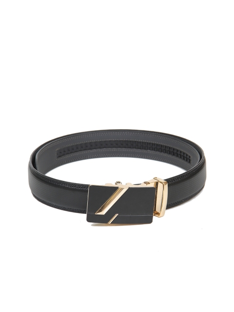 

Calvadoss Men Black Textured PU Formal Belt