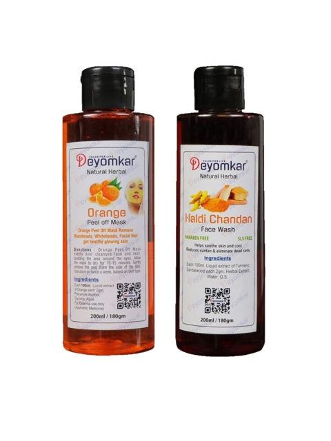 

Deyomkar Haldi Chandan Facewash And Orange Peel of Mask- 200ml
