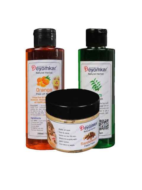 

Deyomkar Neem Facewash, Orange Peel Mask and Sandalwood Face Pack