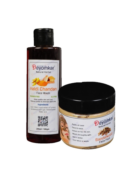 

Deyomkar Haldi Chandan Facewash And Sandalwood Facepack, Orange