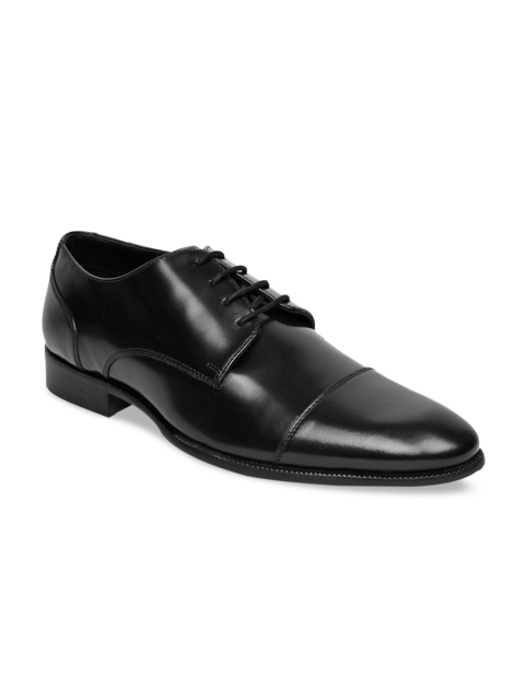 

Healers By Liberty Men Black Solid Leather Formal Derbys