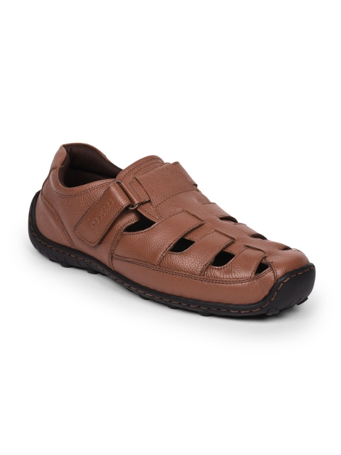 

Liberty Men Tan Cushioned Footbed Shoe-Style Sandals