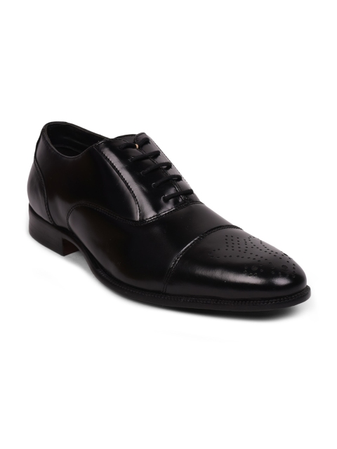 

Healers By Liberty Men Black Solid Leather Formal Oxfords