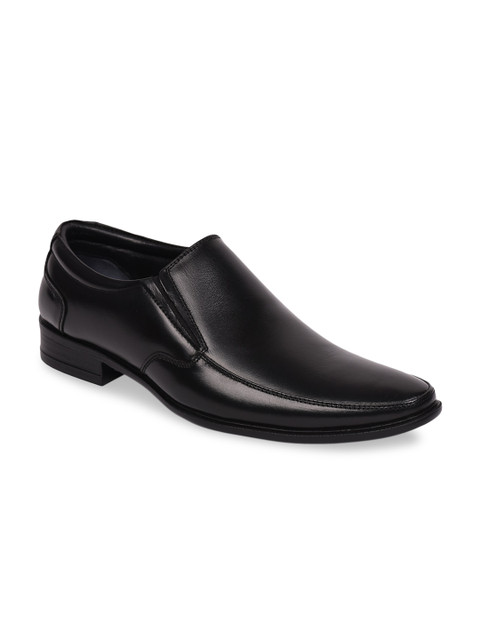 

Fortune By Liberty Men Black Solid Formal Slip-On Shoes