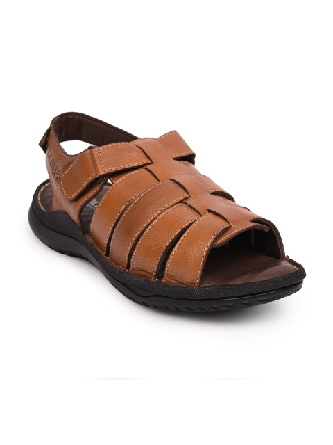 

Liberty Men Tan & Black Leather Comfort Sandals