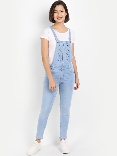 

BROADSTAR Women Blue Skinny Fit Denim Dungarees