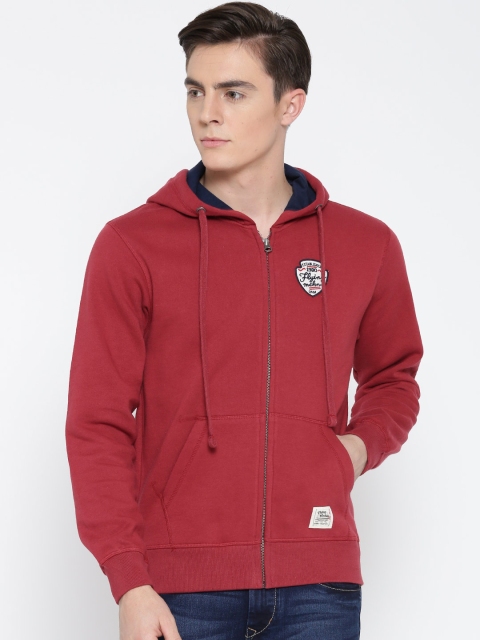 

Flying Machine Red Hooded Sweatshirt