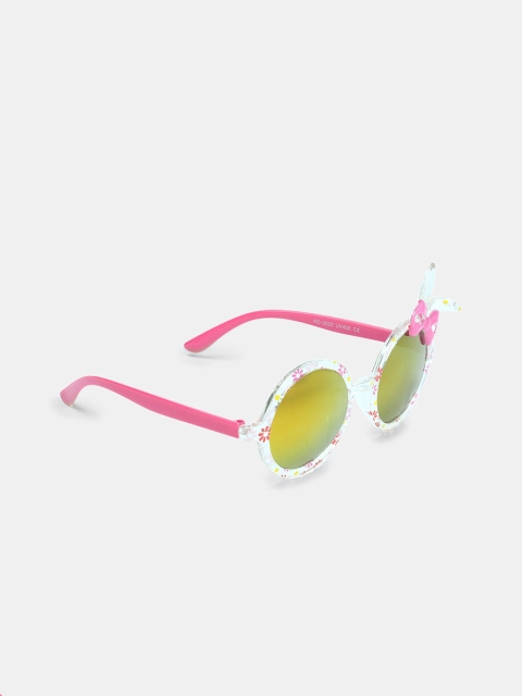 

DukieKooky Girls Yellow Lens & White Oval Sunglasses with UV Protected Lens