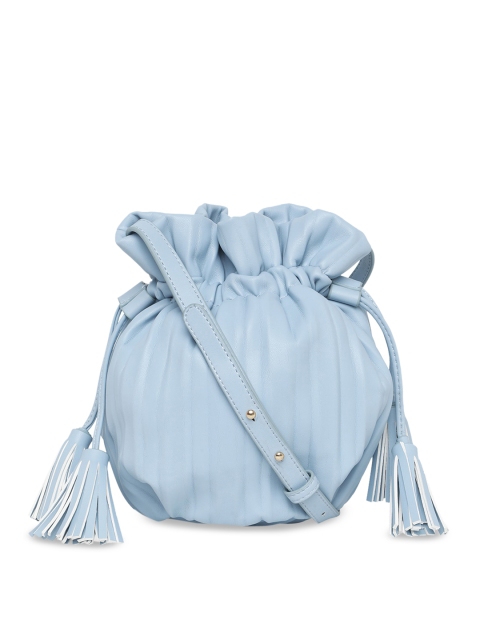 

20Dresses Blue Structured Sling Bag with Tassell