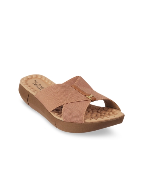 

MODARE Women Brown Open Toe Flats