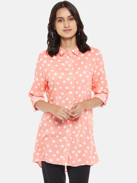 

Honey by Pantaloons Women Pink Opaque Printed Casual Shirt