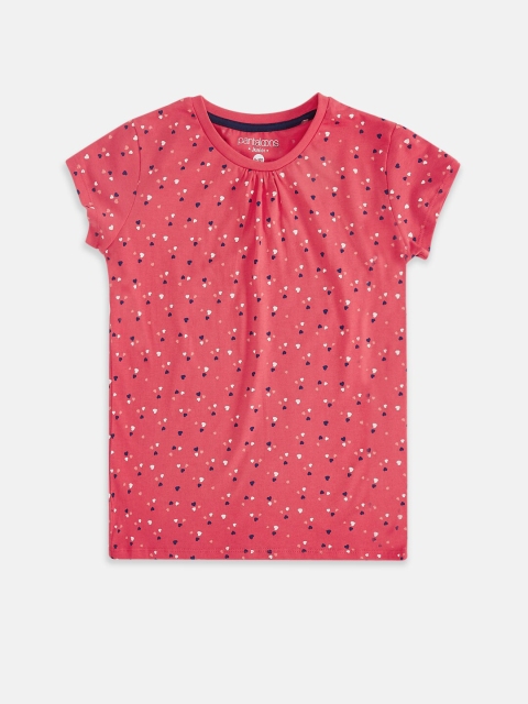 

Pantaloons Junior Girls Coral Printed T-shirt