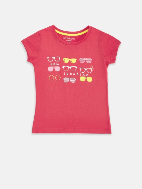 

Pantaloons Junior Girls Coral Printed T-shirt