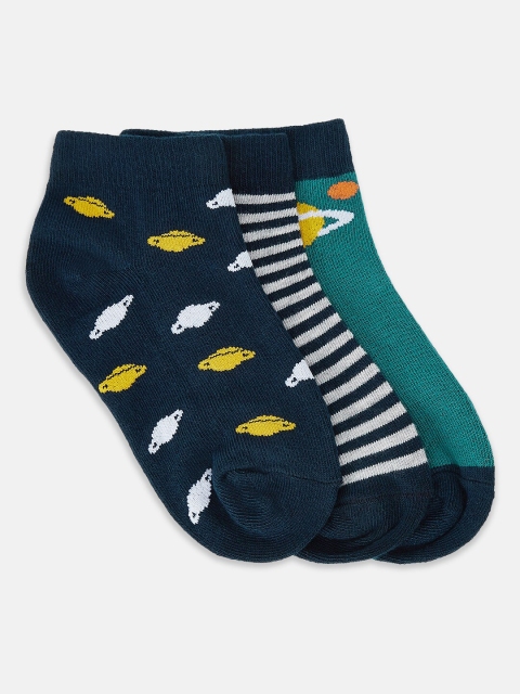 

Pantaloons Junior Boys Pack Of 3 Assorted Ankle-Length Socks, Multi