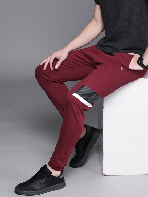 

Allen Solly Sport Men Maroon Pure Cotton Solid Joggers