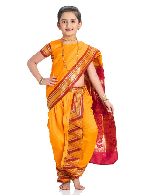 

Rangapures BHARTIYA PARIDHAN Yellow & Red Ready to Wear Paithani Saree