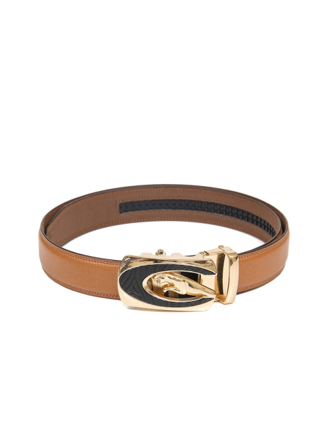 

Calvadoss Men Tan Textured PU Formal Belt