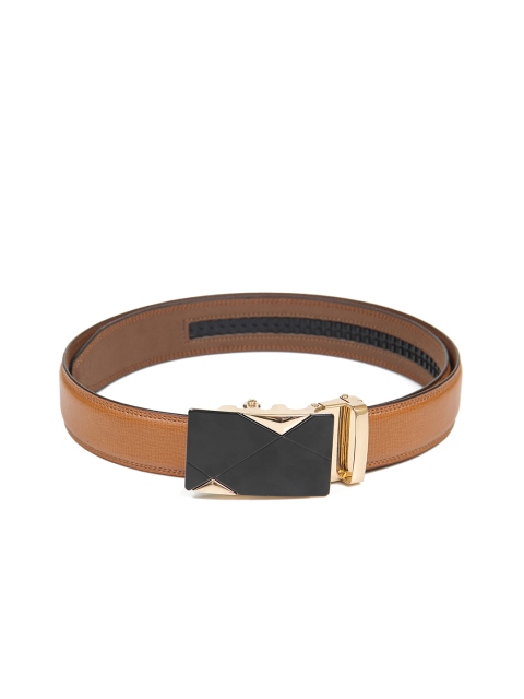 

Calvadoss Men Tan Textured No Holes PU Belt