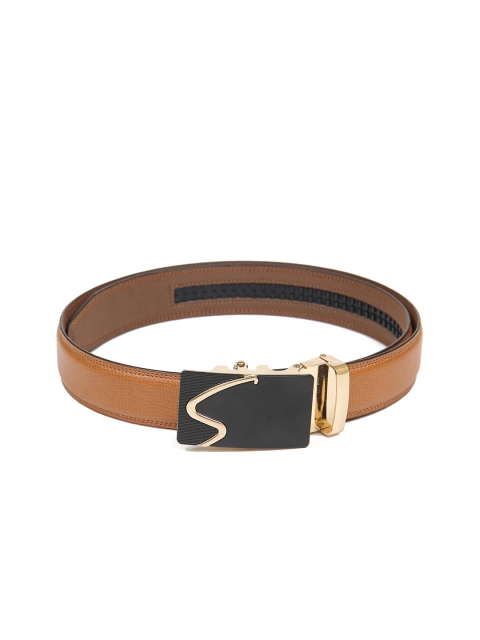 

Calvadoss Men Tan Textured PU Belt