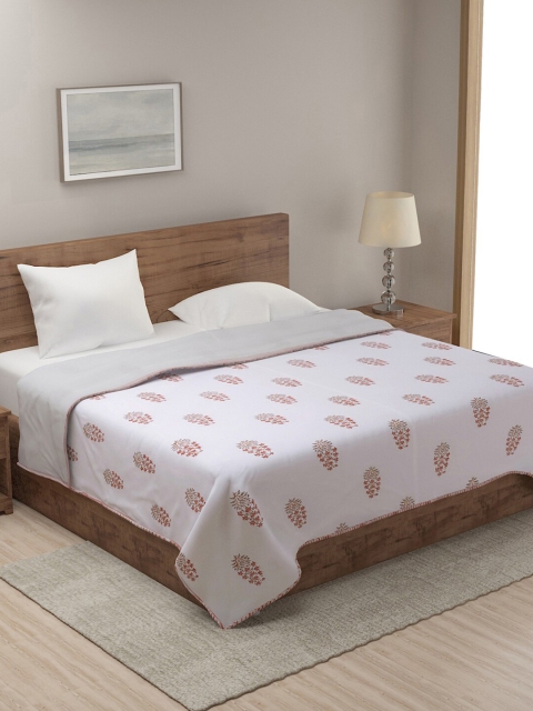 

Fabindia White & Rust Ethnic Motifs Mild Winter Double Bed Dohar
