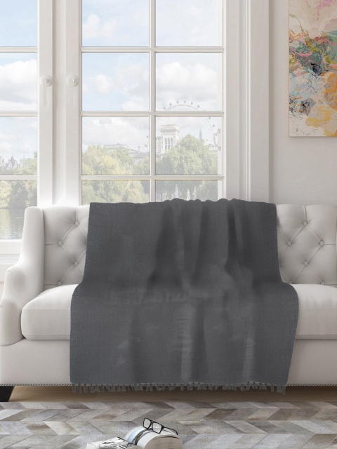 

Fabindia Unisex Grey Solid 2 Seater Cotton Sofa Throw