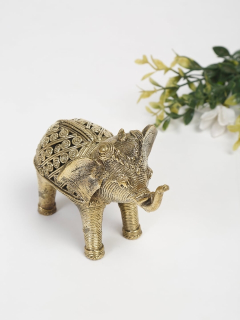 

Fabindia Bronze-Toned Amish Dokra Elephant Showpiece