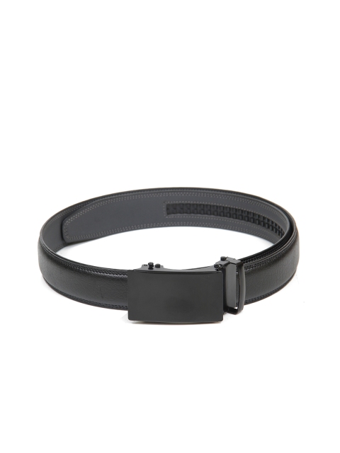 

Calvadoss Men Black Textured PU Belt