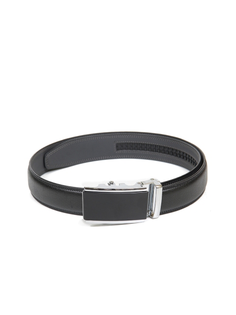 

Calvadoss Men Black Textured PU Casual Belt