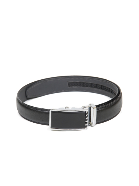 

Calvadoss Men Black Textured PU Casual Belt