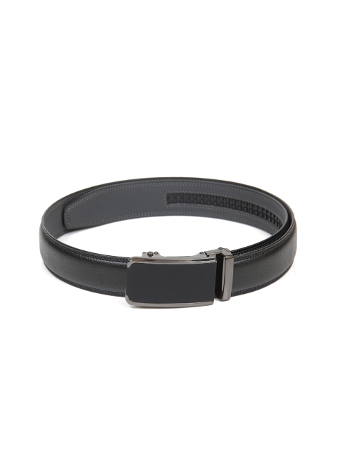 

Calvadoss Men Black Textured PU Belt