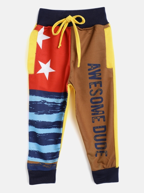 

Eteenz Boys Multicoloured Printed Pure Cotton Joggers, Multi