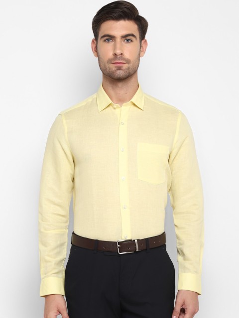 

Turtle Men Yellow Slim Fit Opaque Formal Shirt