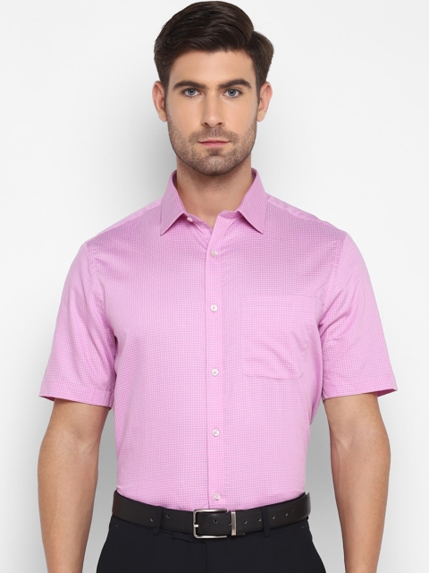 

Turtle Men Purple Opaque Checked Formal Shirt