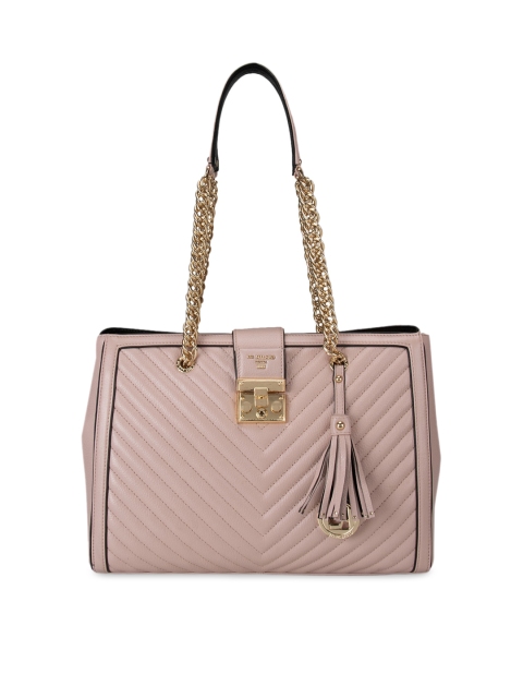 

Da Milano Pink Leather Structured Handheld Bag