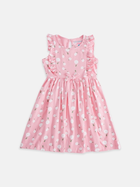 

Pantaloons Junior Girls Pink Printed Fit & Flare Dress