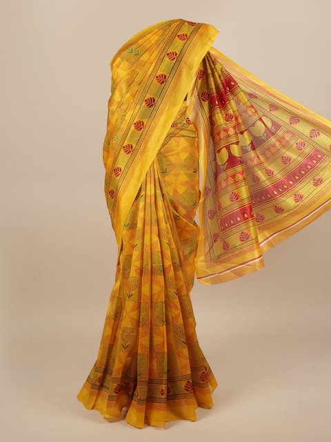 

Pothys Yellow & Red Saree