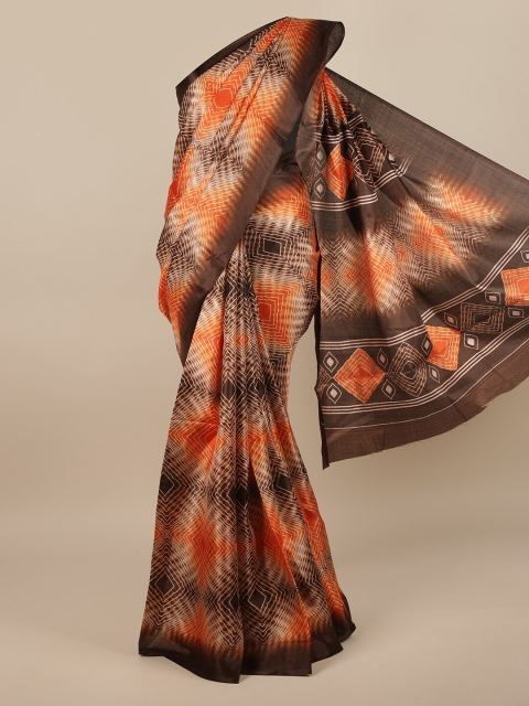 

Pothys Orange & Brown Saree