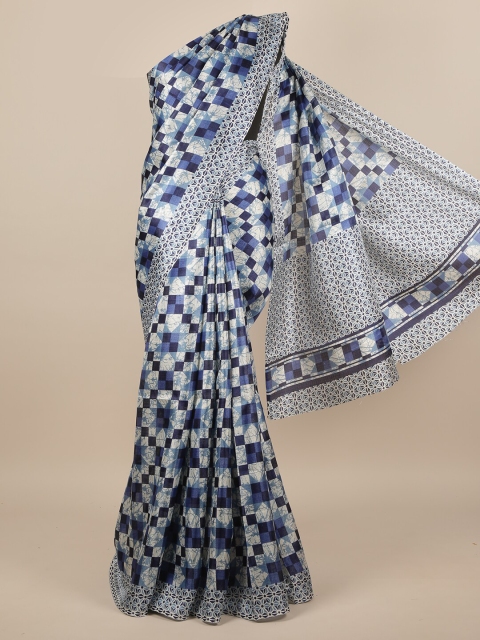 

Pothys Blue & Off White Saree