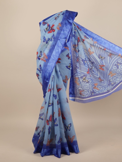 

Pothys Blue & Red Ethnic Motifs Saree