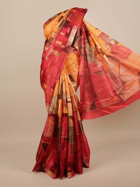 

Pothys Red & Orange Printed Saree