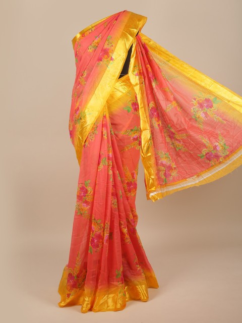 

Pothys Pink & Magenta Floral Saree