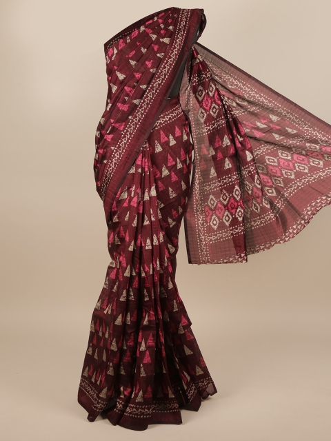 

Pothys Purple & White Printed Saree